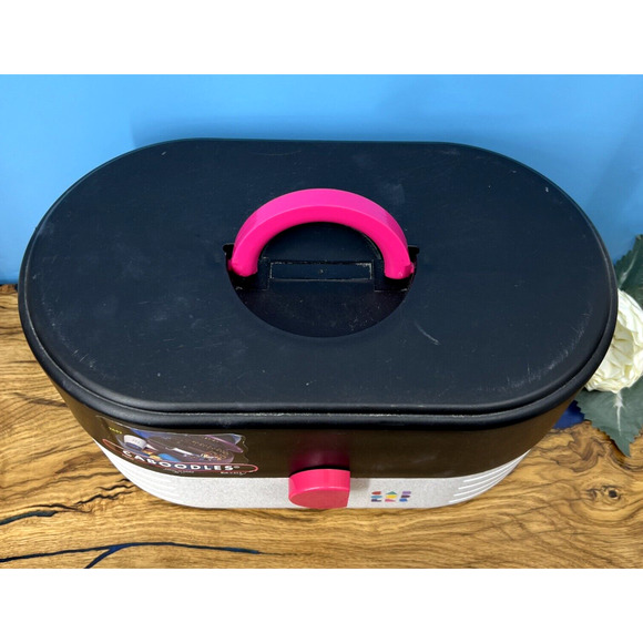 Vintage 80s 90s Caboodles Makeup Hair Accessory Storage Case Black Pink 920925 - Picture 5 of 9